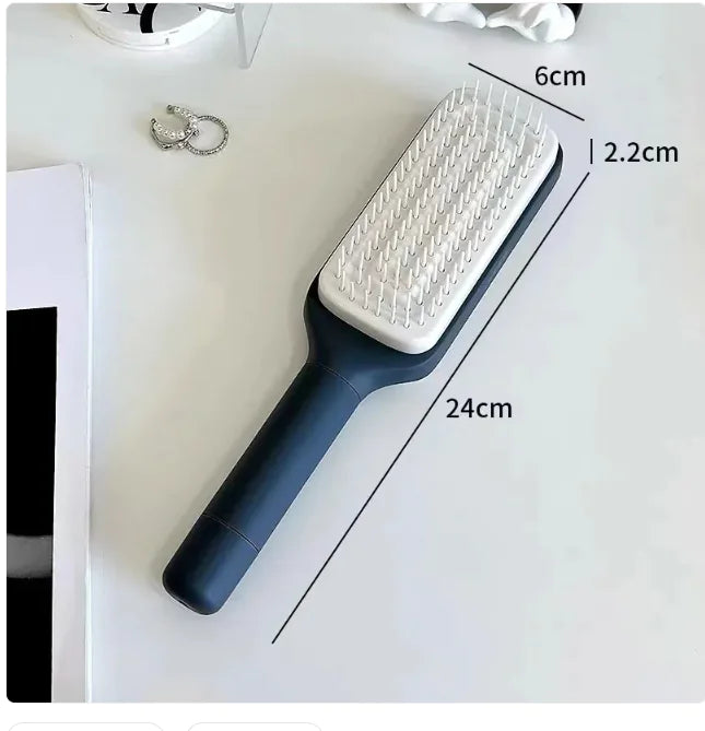 4 In 1 Self Cleaning Hair Brush New Self-Cleaning Anti-Static Massage Comb Scalable Rotate Lifting Self Cleaning Hairbrush